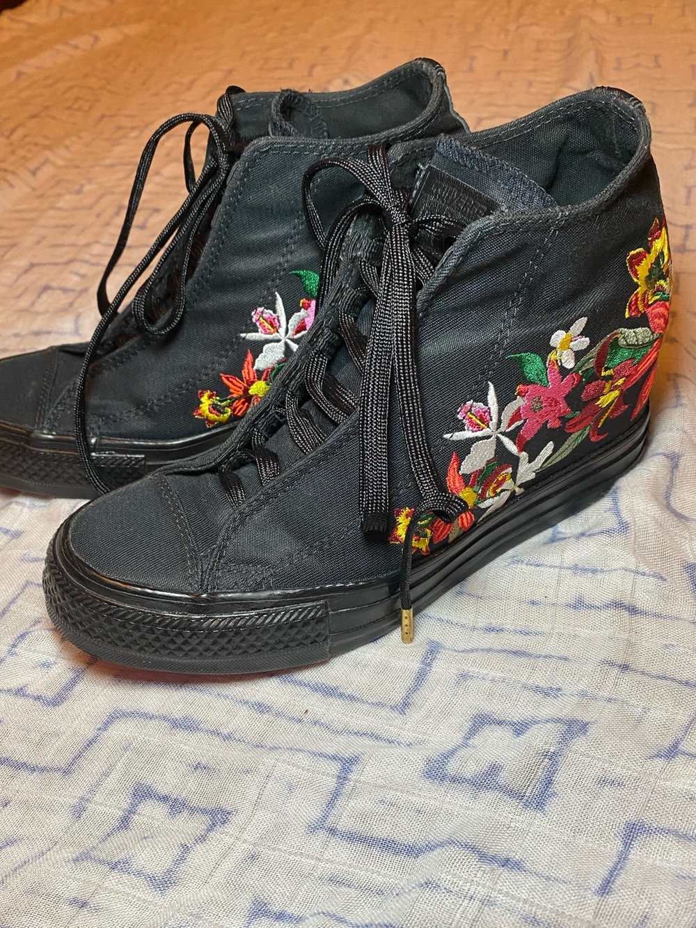 EUC Converse x PatBo Chuck Taylor All Star Lux Mid Hidden Wedge Sneakers